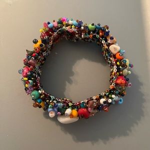 Beaded chunky colorful magnetic bracelet